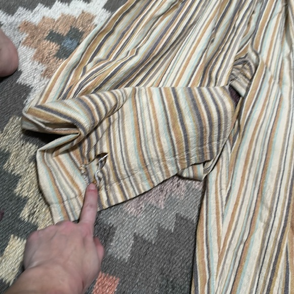 Free People striped strapless wide leg jumper with cute string belt - Picture 6 of 13